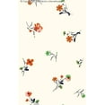 thumbnail image 1 of Challis Rayon Printed Marmara Woven Fabric, Floral Dress Material (IVORY/GREEN/TANG, ByYard), 1 of 4