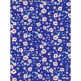 thumbnail image 1 of Challis Rayon Printed Vadin, Floral Fabric, Dress Fabric (ROYAL/RED/BLUE, ByYard), 1 of 4