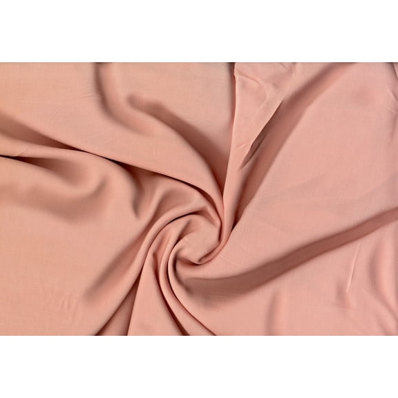 Challis Rayon Woven Fabric, Light Weight by the Yard (PEACH, ByYard)