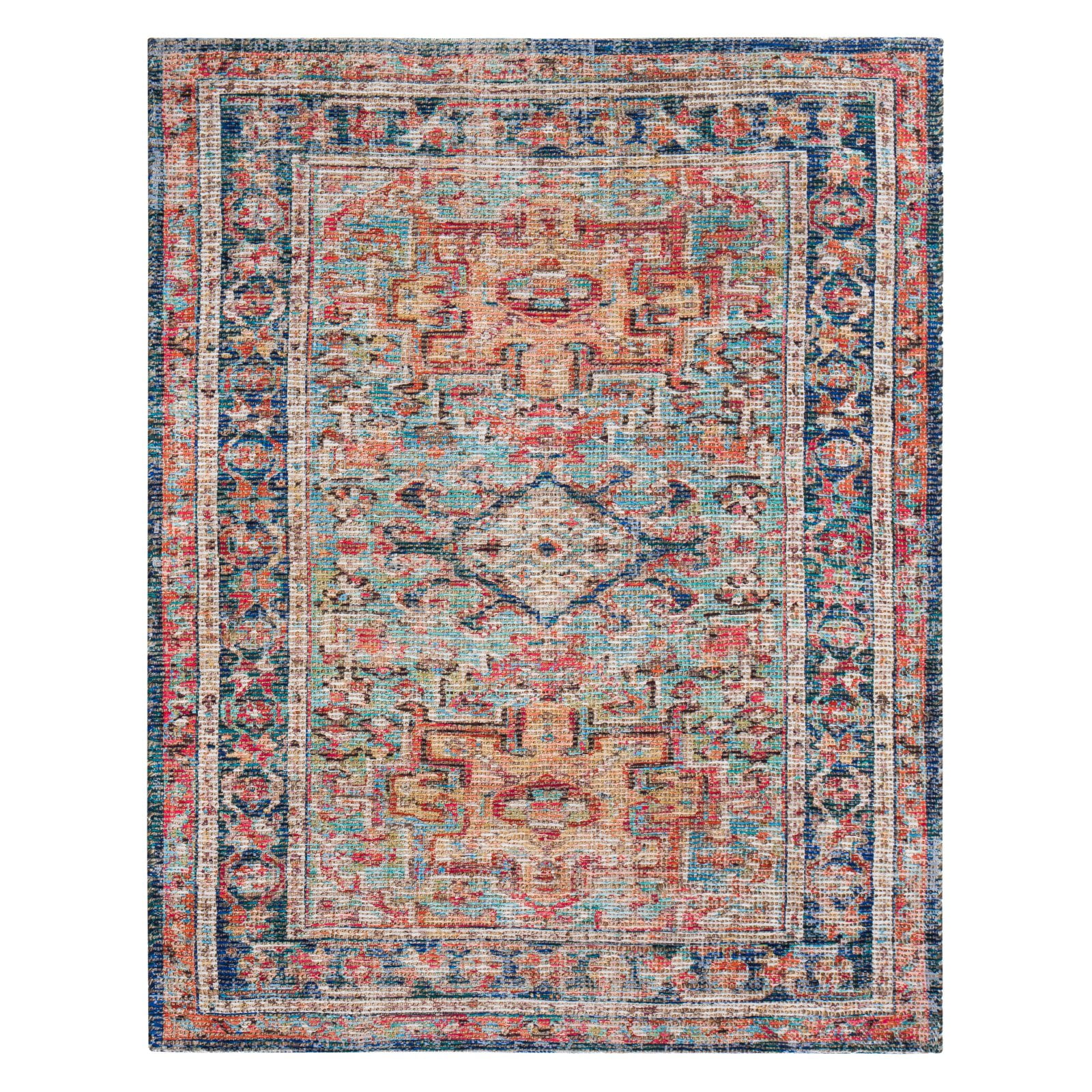 Chaloon Red Distressed Jute Blend Area Rug - Walmart.com