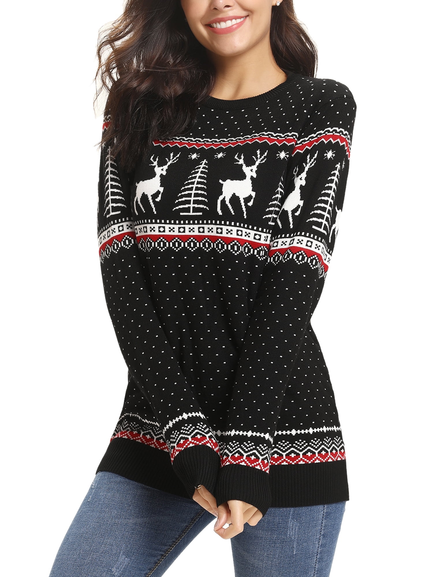 Scoop neck top christmas jumper