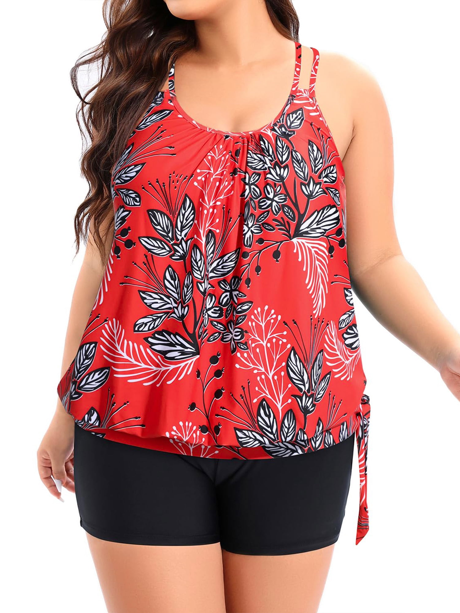 plus size blouson swimsuit