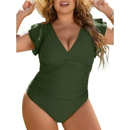Walmart one piece bathing suits plus size online