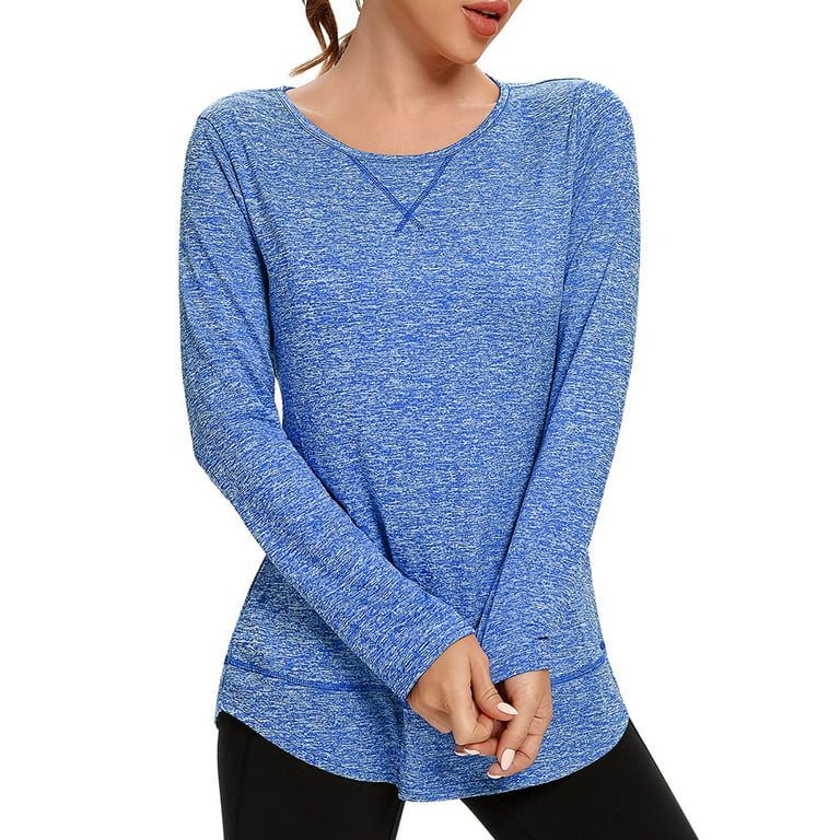 Running Tops Women Print Round Neck Long Sleeve Top Sweatshirt Women's  Sweatshirts Pullover 2x, Blue, Small : : Clothing, Shoes &  Accessories