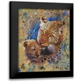 thumbnail image 1 of Chamard, Jean-Marc 15x17 Black Modern Framed Museum Art Print Titled - Panther with cub 02, 1 of 5