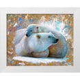 thumbnail image 1 of Chamard, Jean-Marc 24x20 White Modern Wood Framed Museum Art Print Titled - Polar Bear with cub 03, 1 of 4