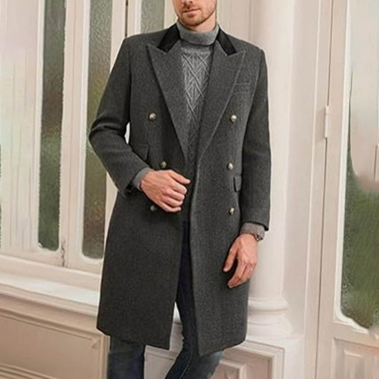 Dark gray overcoat on sale