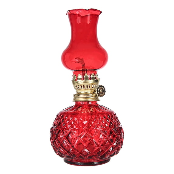 Chamber Oil Lamp Glass Kerosene Oil Lamps, Vintage Oil Lamps for indoor, Home Lighting Hurricane Lamp Clear Kerosene Lamp Lantern, Oil Lantern for Tabletop Decor, 4 Colors Available Mohdy