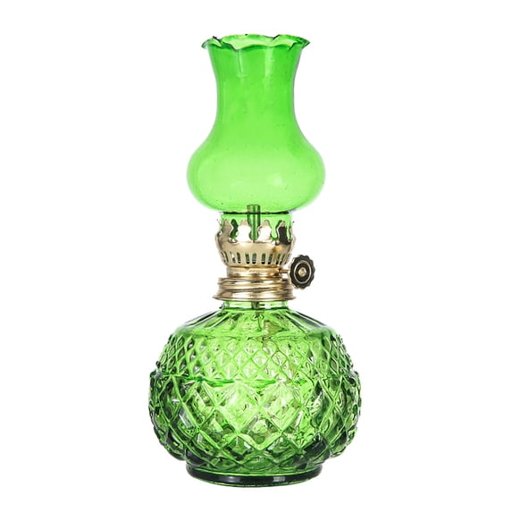 Chamber Oil Lamp Glass Kerosene Oil Lamps, Vintage Oil Lamps for indoor, Home Lighting Hurricane Lamp Clear Kerosene Lamp Lantern, Oil Lantern for Tabletop Decor, 4 Colors Available Mohdy