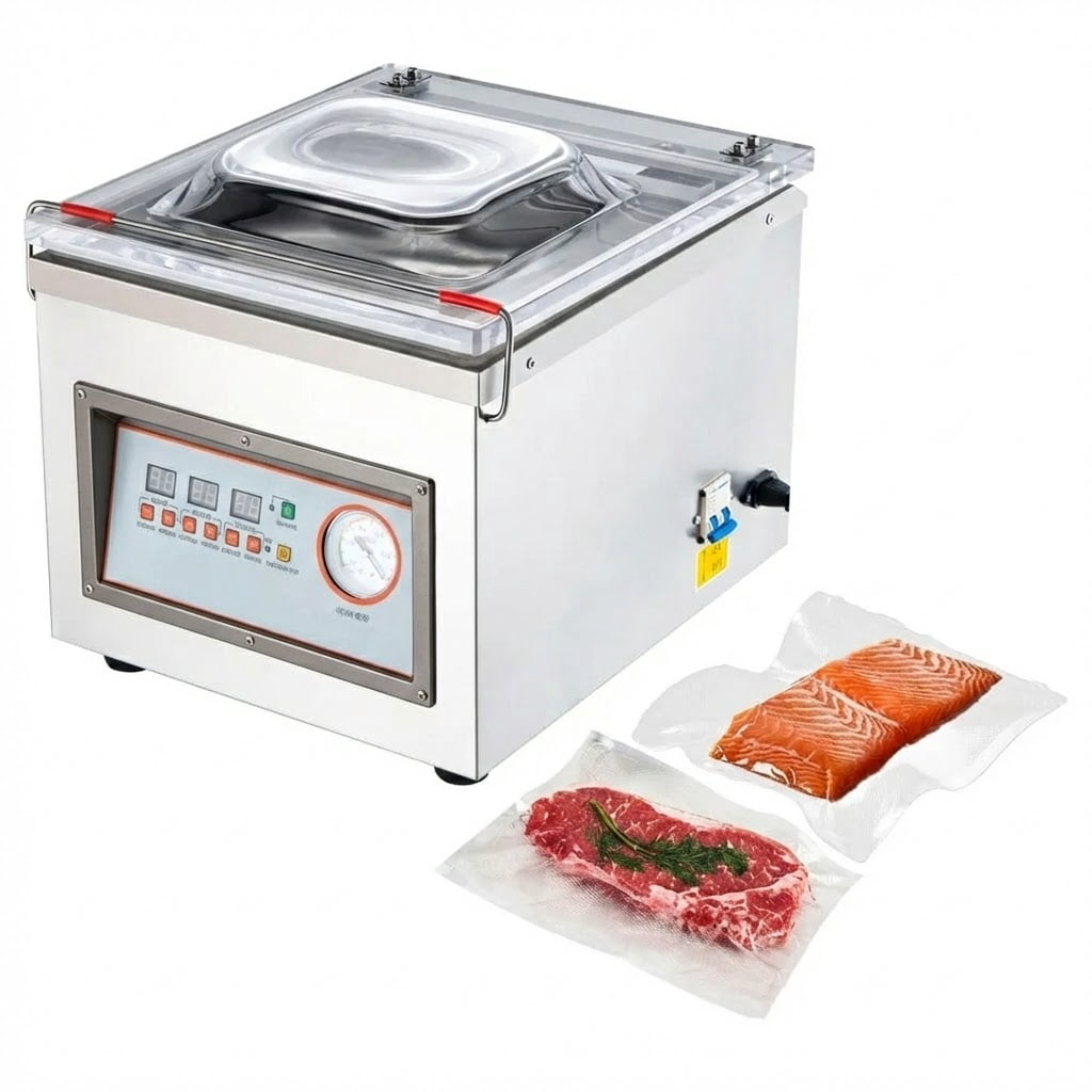 Chamber Vacuum Sealer 320W Power Compact Size 12.6 in Sealing Length Machine