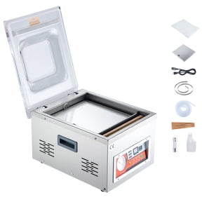 Chamber Vacuum Sealer, DZ-260A 6.5 m/h Pump Rate, Excellent Sealing Effect with Automatic Control, 110V Kitchen Packaging Machine for Fresh Meats, Fruit Saver, Home, Commercial Using
