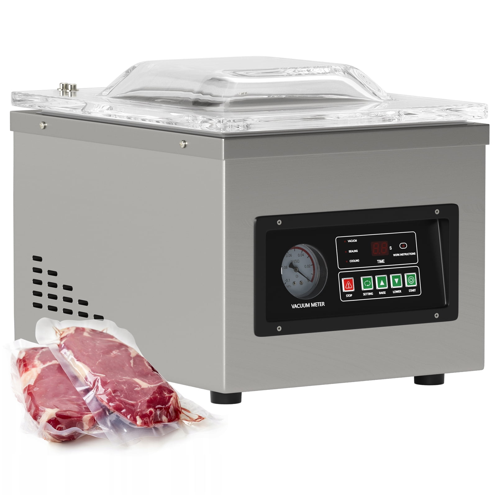 TOPTENG Chamber Vacuum Sealer DZ-260C Kitchen Food Chamber Vacuum Sealer, 110V Packaging Machine Sealer for Food Saver, Home, Commercial Using