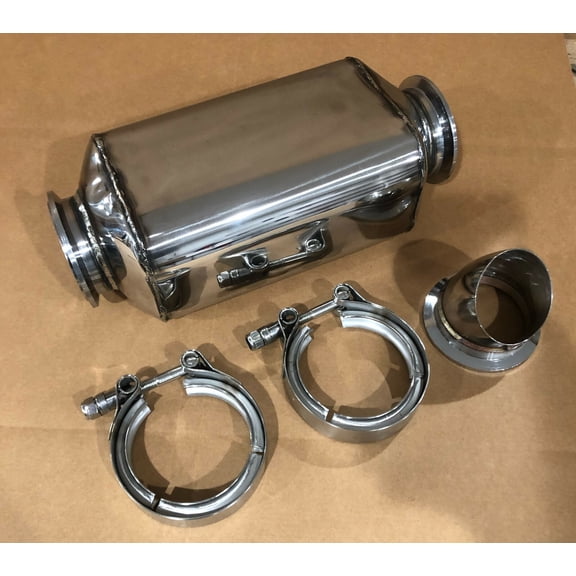 Chambered 2.5" Bullet Muffler Turbo Compact Turn down 2.5in 2.50 2.50" Buggie SS