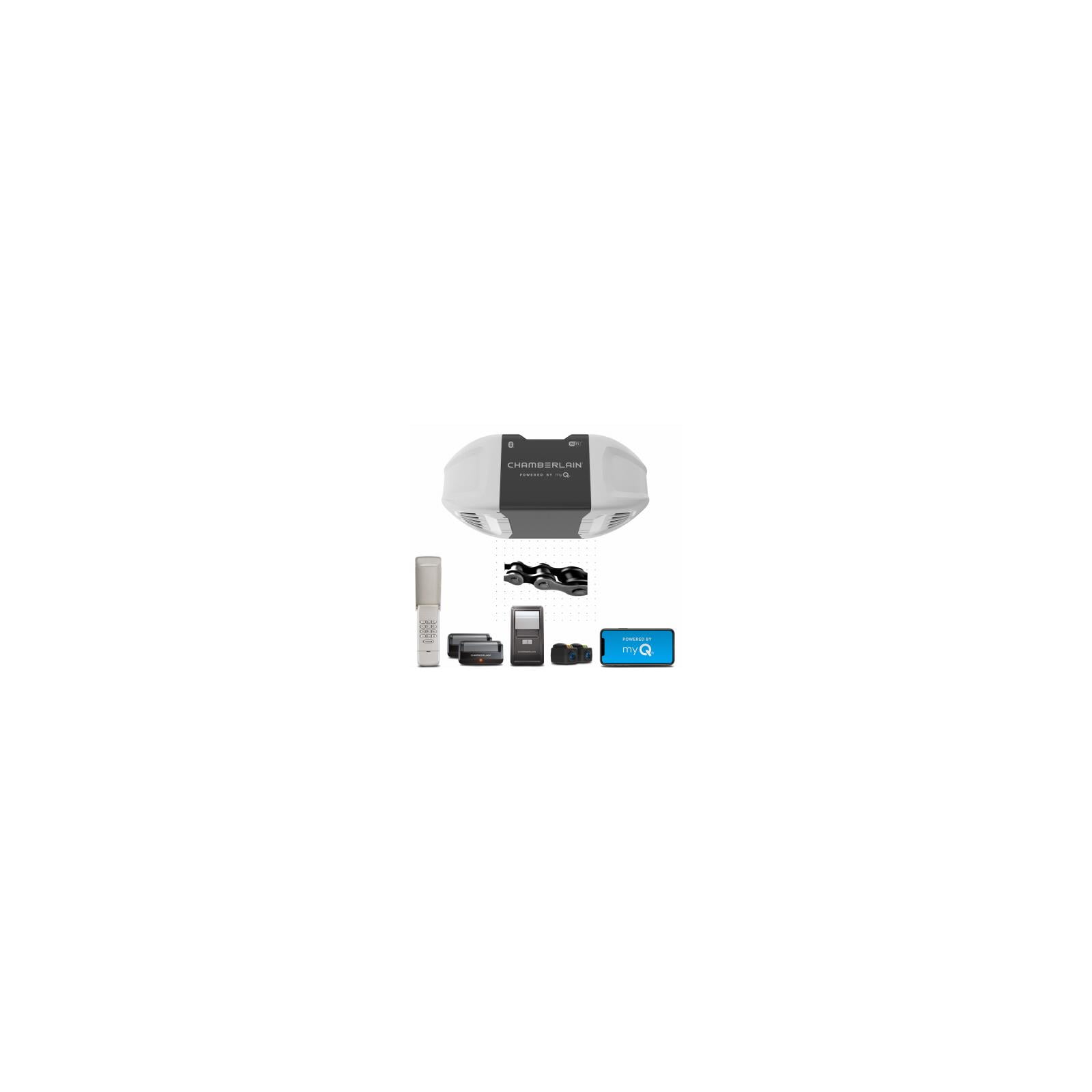 Chamberlain C2405 Chain Drive Garage Door Opener, 1/2 HP