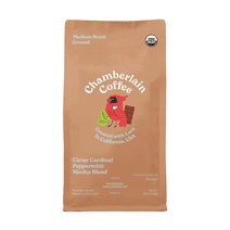 Chamberlain Coffee Clever Cardinal Peppermint Mocha Ground Coffee, 12 oz Bag