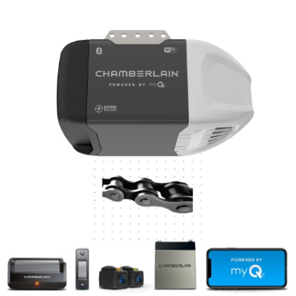 Chamberlain Garage Door Opener, 0.5 HP with Smartphone Control Bluetooth Technology
