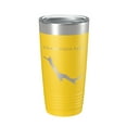 thumbnail image 1 of Chamberlain Lake Map Tumbler Travel Mug Insulated Laser Engraved Coffee Cup Maine 20 oz Yellow, 1 of 1