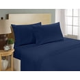 thumbnail image 1 of Chamberlain London 1800 Series Egyptian Comfort Easy Care Wrinkle Resistant Sheet Set (Full, Navy Blue), 1 of 2