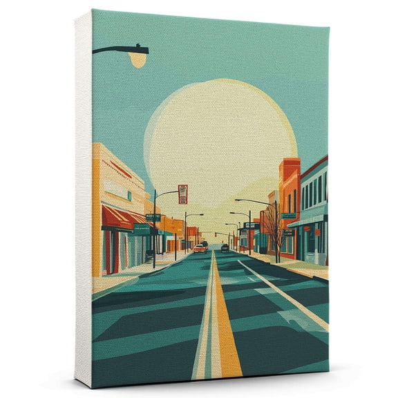 Chamberlain Travel Canvas, South Dakota Canvas Print vintage, Colorful Chamberlain Decor City Road, South Dakota Pictures Wall Art - 102AZ257