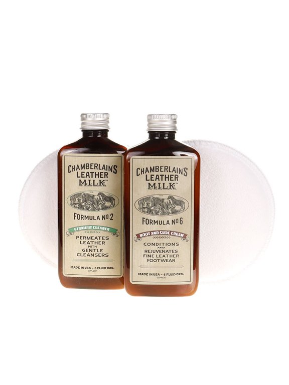 Chamberlain's Leather Milk Boot/Shoe Clean/Condition Leather Care 2 6OZ