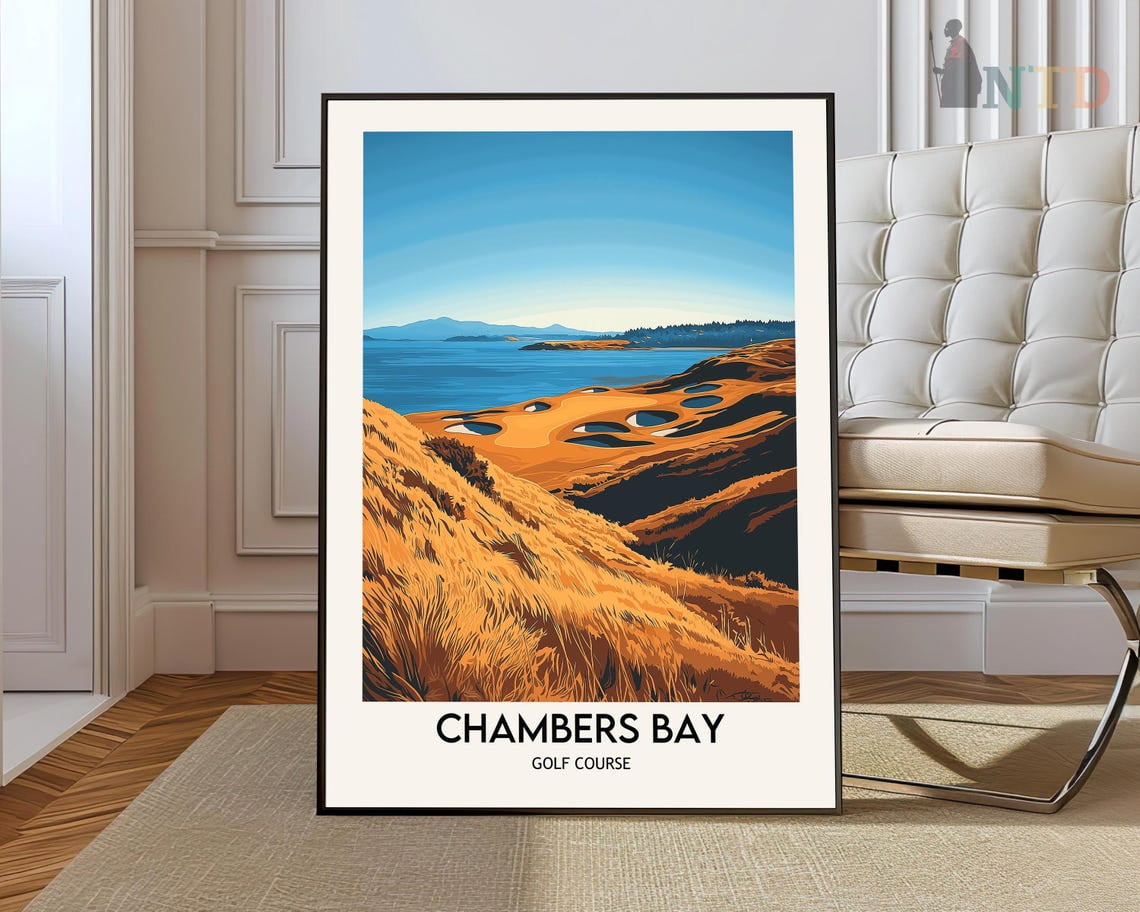 Chambers Bay Golf Course Print, Chambers Baychambers Bay Poster ...
