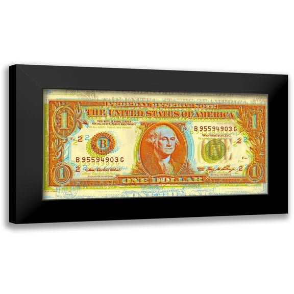 Chambers, Dustin 14x9 Black Modern Framed Museum Art Print Titled - Dollar Bill