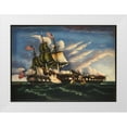 thumbnail image 1 of Chambers, Thomas 24x19 White Modern Wood Framed Museum Art Print Titled - The Constitution and the Guerriere, 1 of 4