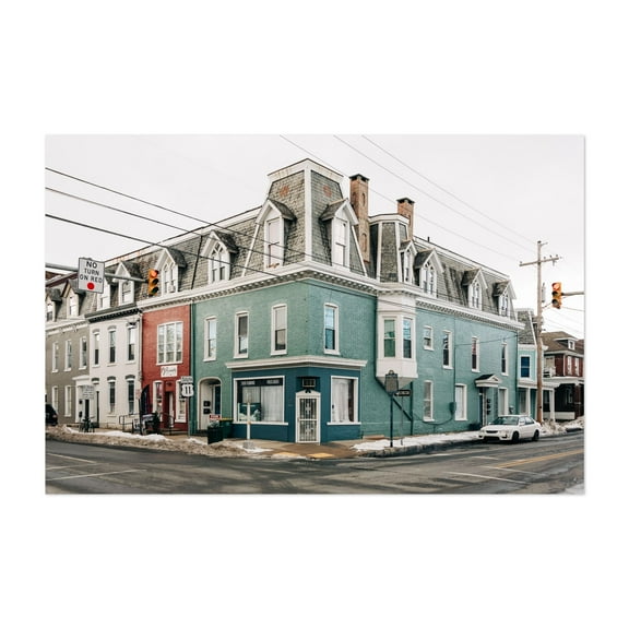 Chambersburg Corner 01 Bright - Chambersburg Pennsylvania Photography Unframed Wall Art Print 5 x 7 inches