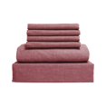 thumbnail image 1 of Chambray 6-Piece Red Full Sheet Set, 1 of 3