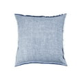 thumbnail image 1 of Chambray Blue Fringe Blue Linen Pillows 20" x 20" Down Alternative Insert Included, 1 of 12