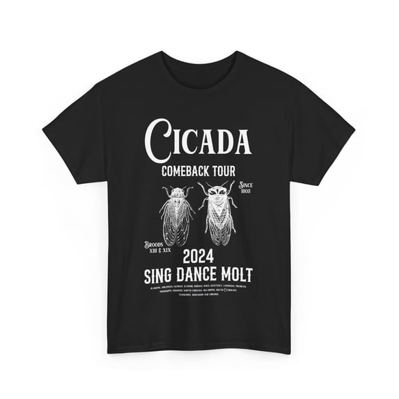 Chamelean Cicada Comeback Tour 2024 Shirt Short Sleeve Tee Unisex Casual T-shirt, Sizes S-3XL