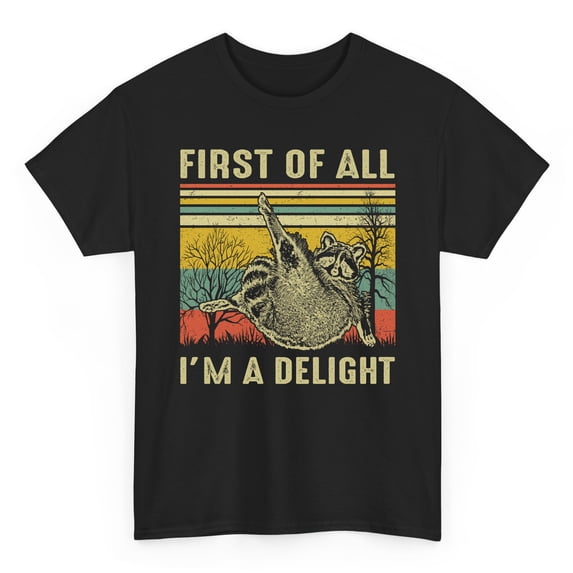 Chamelean First Of All I'm A Delight Opossum Short Sleeve Tee Unisex Casual T-shirt, Sizes S-3XL