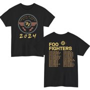 Chamelean Foo Fighters 2024 Tour Short Sleeve Tee Unisex Casual T-shirt, Sizes S-3XL
