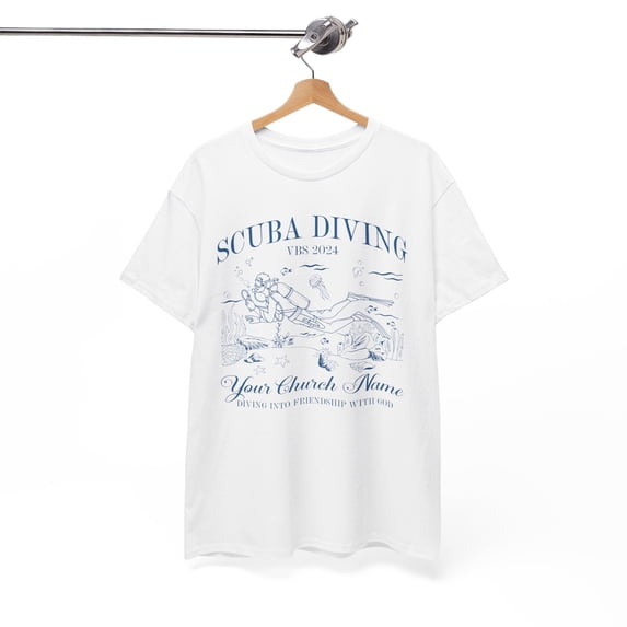 Chamelean Scuba Diving Diving into friendship with God Short Sleeve Tee Unisex Casual T-shirt, Sizes S-3XL