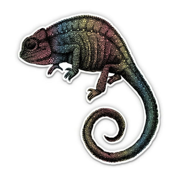 Chameleon - 3" Vinyl Sticker - For Car Laptop I-Pad Phone Helmet Hard Hat - Waterproof Decal