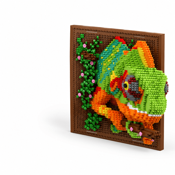 Chameleon 3D Wall Art Mini Building Block Set, 2688 Pieces, Table or Wall Display