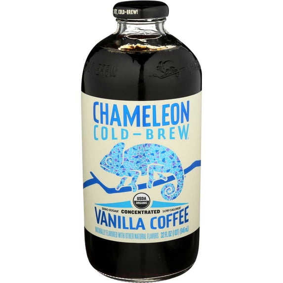 Chameleon Cold-Brew Organic Vanilla Coffee Concentrate, 32 Fluid Ounce -- 6 per Case.