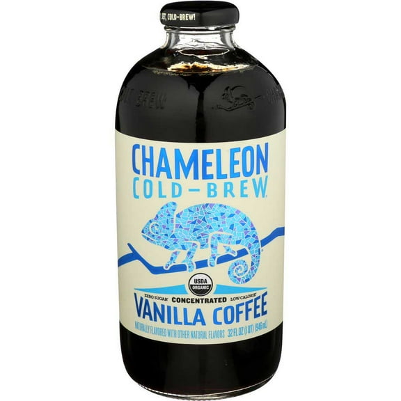 Chameleon Cold-Brew Organic Vanilla Coffee Concentrate, 32 Fluid Ounce -- 6 per Case.