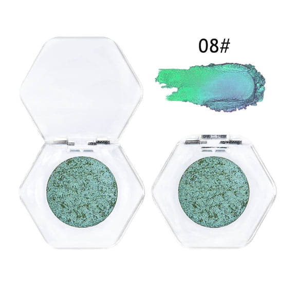 Chameleon Color Shift Eyeshadow Powder for Metallic Effect, Light Sensitive Holographic Glitter Pigment for Highlighter, Iridescent Sparkle Shimmer for Party Look, 12 Colors Set for Creative Makeup