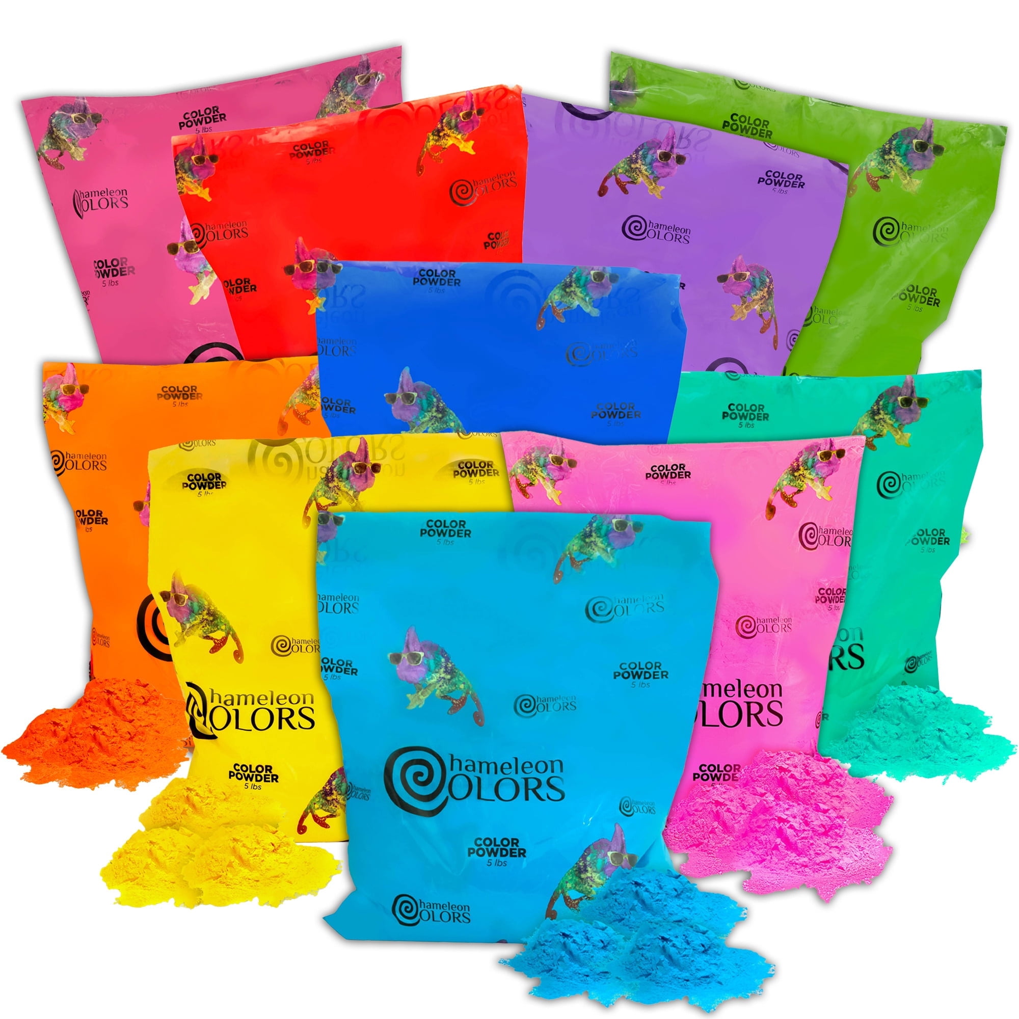 Chameleon Colors 5 lb. Bags of Color Powder - 10 Pack - 10 Vibrant ...
