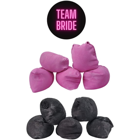 Chameleon Colors Bachelorette Party Color Powder Kit - 5 Pink, 5 Black Color Balls-Unique Bachelorette Games for Parties-Fun Color War for Girls Night-Comes with Instructions and"Team Bride" Stickers