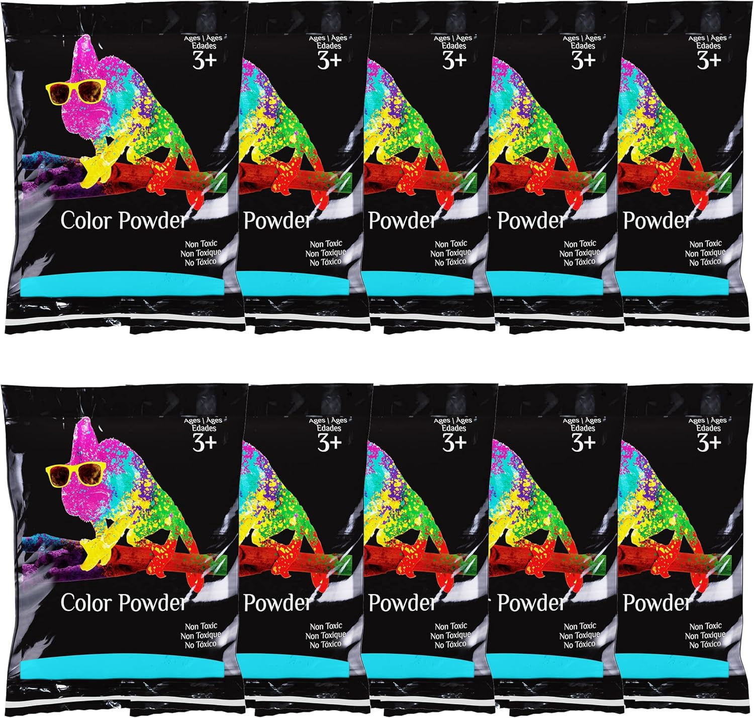 Chameleon Colors Blue Gender Reveal Powder - Individual Bags of Blue ...