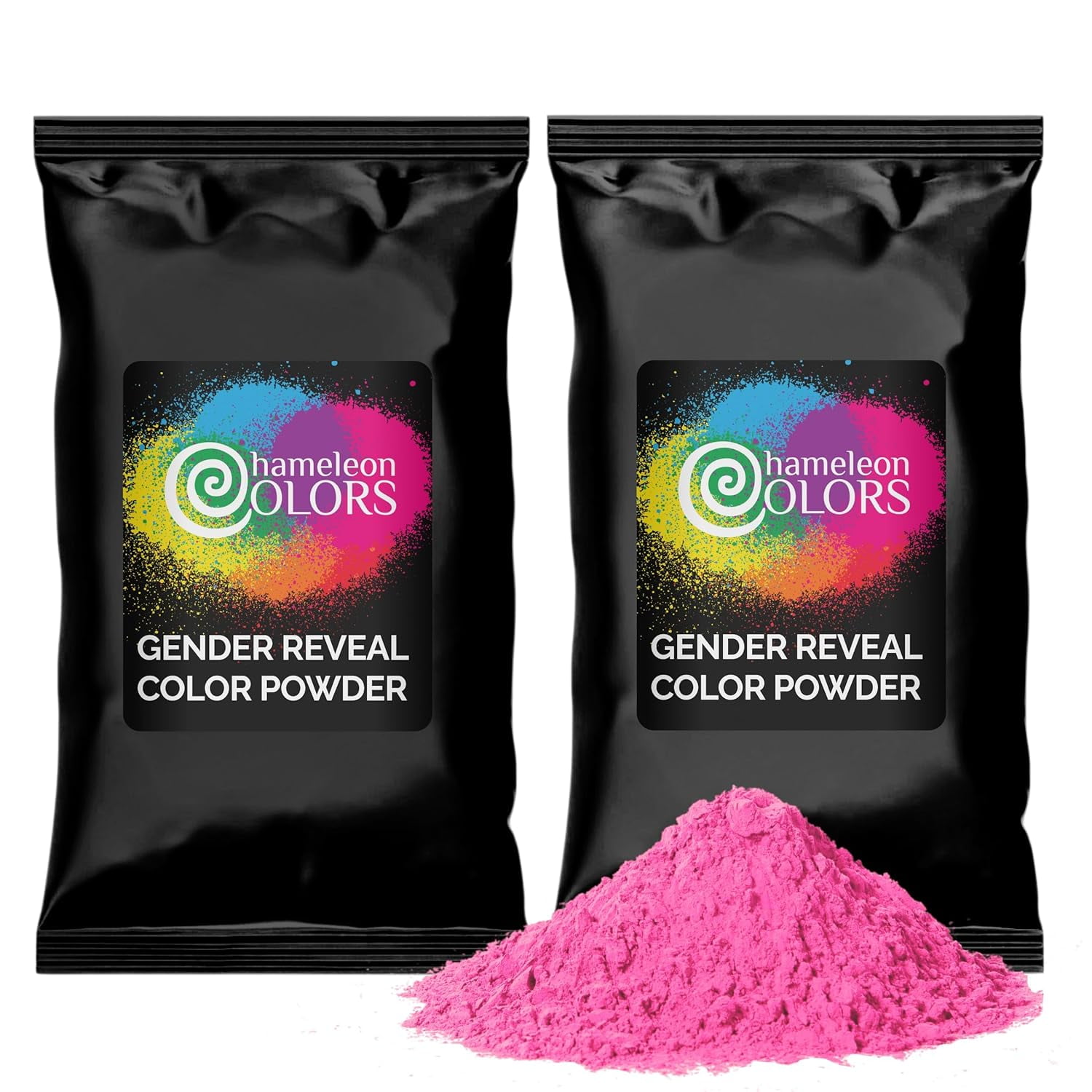 Chameleon Colors Blue Gender Reveal Powder - Individual Blackout Bags of Blue Color Powder - For Photography, Gender Reveal, Birthday Party, Color Fun Run, Holi Festival, & More - 10 Pack of 70g Bags