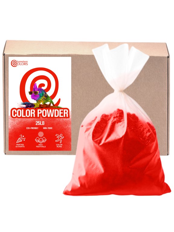 Bulk Color Powder, Red Holi Colored Chalk, 25 Pounds