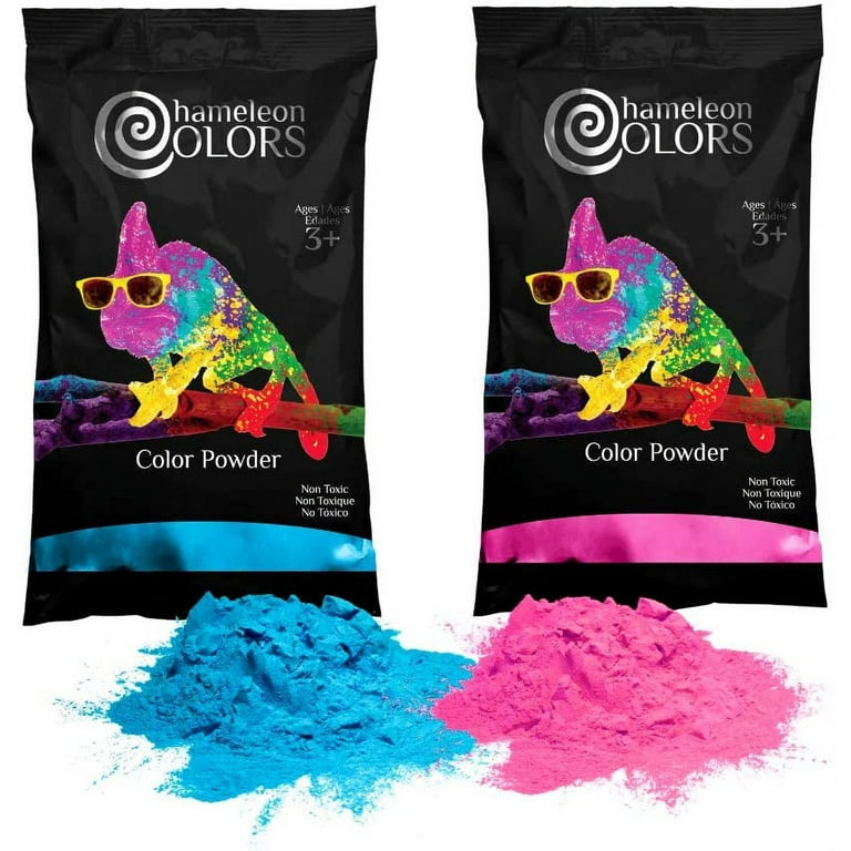 Chameleon Colors Holi Color Powder 1lb Pink and 1lb True Blue Gender Reveal