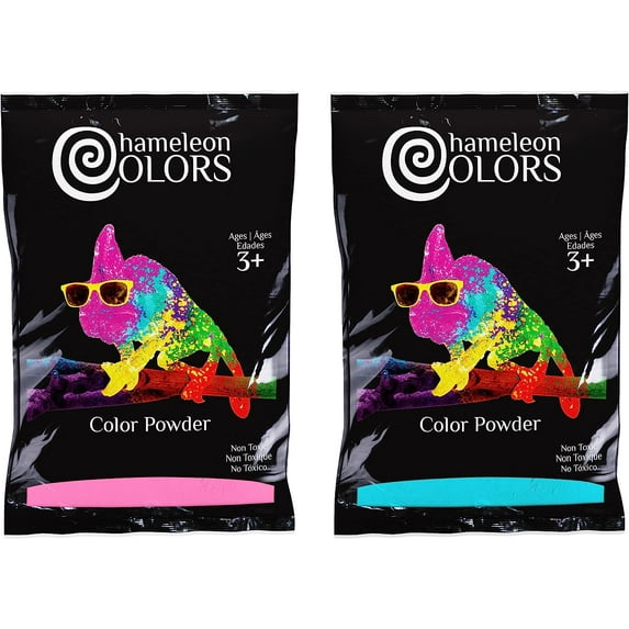 Chameleon Colors Gender Reveal Powder - Blue and Pink Color Powder for Photography, Baby Gender Reveal, Burnout, Birthday Party, Color Fun Run, Holi Festival, and More - 2 Pack of 1 lb. Bags
