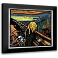 thumbnail image 1 of Chameleon Design, Inc. 21x20 Black Modern Framed Museum Art Print Titled - Munch Dog, 1 of 5