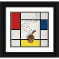 thumbnail image 1 of Chameleon Design, Inc. 21x20 Black Ornate Wood Framed with Double Matting Museum Art Print Titled - Mondrian Cat, 1 of 4