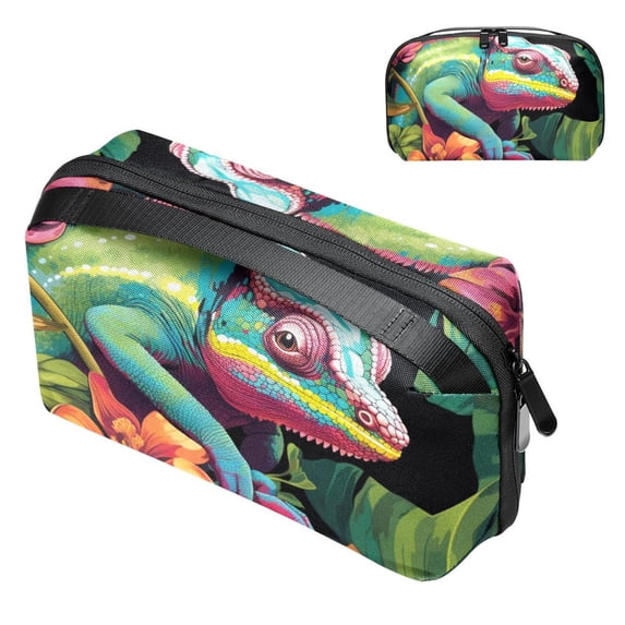 Chameleon Digital Pouch Organizer for Chargers, Hard Drives, and Cords - Waterproof Oxford Cloth Material, 5.9x9.44x3.14 Inches