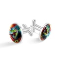 thumbnail image 1 of Chameleon Elegant Silver Jewelry Cufflink Set for Men, Made of Stainless Steel, Suitable for Formal Attire, Ideal for Weddings and Business Meetings, 1 of 6